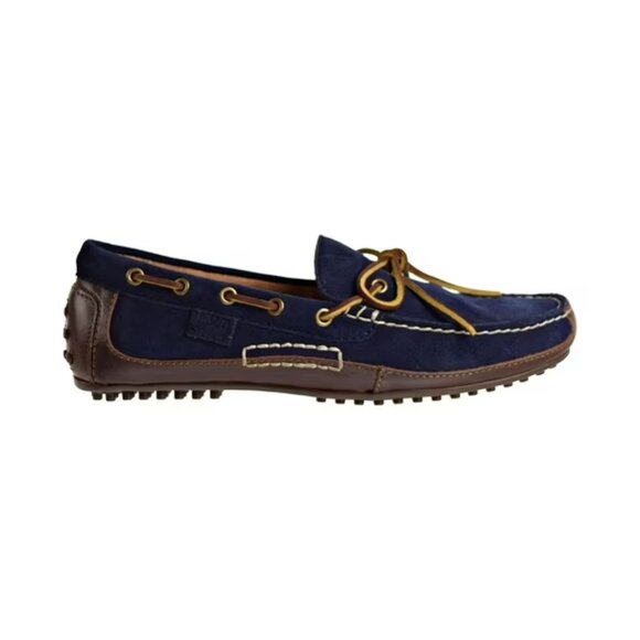 Polo Ralph Lauren Wyndings Slip-On-Driving Men's Loafers Tan/Newport Navy - Picture 1 of 5